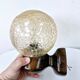 2 Art Deco ball wall lights Wood Cut glass Functional