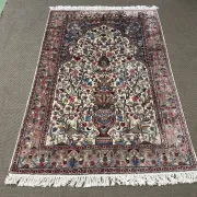 Iranian carpet made of wool and silk, handmade - 1.87m x 1.23m