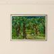 Swedish Original Mid-Century Oil On Board Painting" Clearing" by Stig Allan