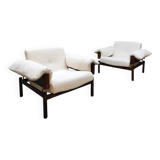 Vintage rare Brazilian lounge chairs Percival Lafer 1960s