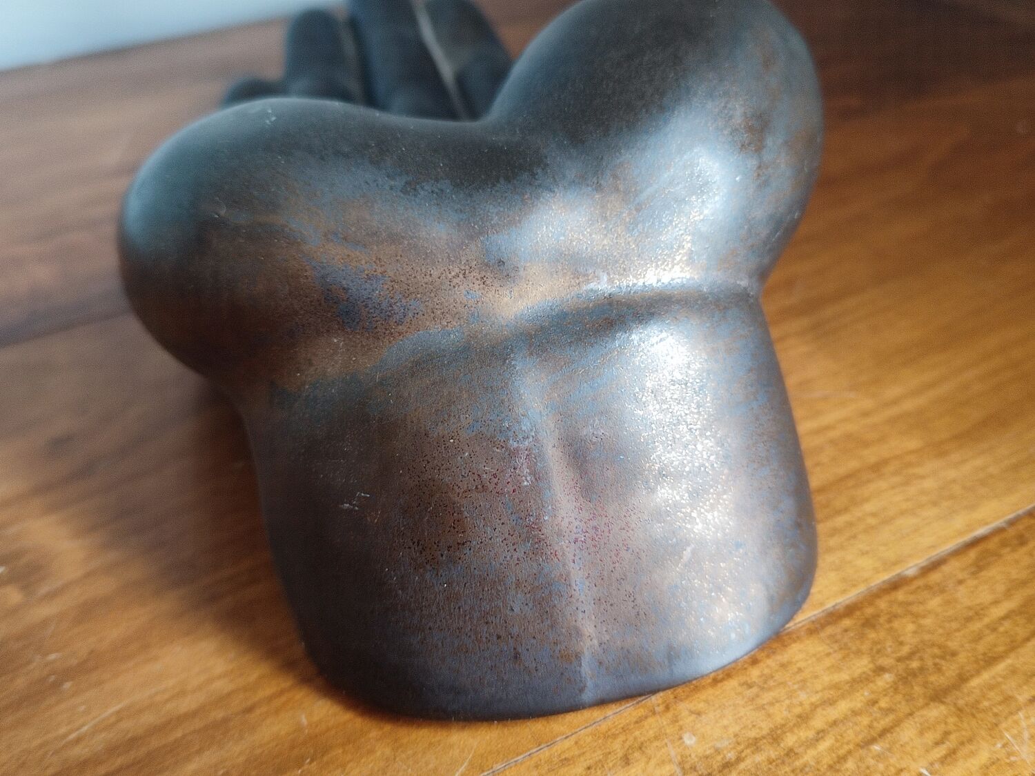 Empty vintage ceramic hand pocket