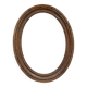 Oval old wooden frame