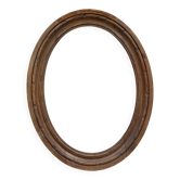 Oval old wooden frame