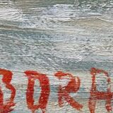 Table HSP Nan Borazzo (born 1905-?) ec. Italian Port Marine + frame