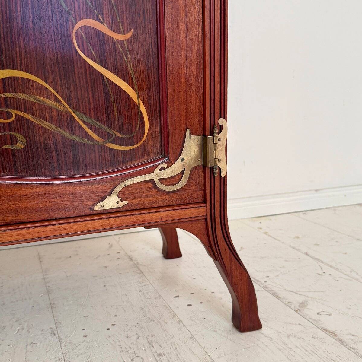 Art Nouveau Vertico Dresser with Flower Marquetry, France, 1905