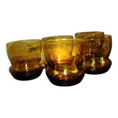 Lot de 6 verres ambré