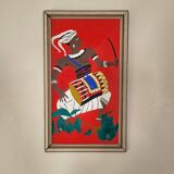 Painting Siv Holme 1971 / African Man Playing a Drum