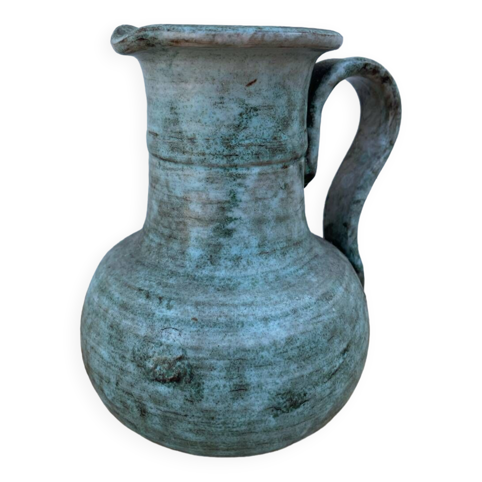 Small water green ceramic pitcher