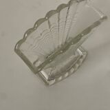 Art Deco Clear Shell Vase