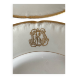 Monogram DK porcelain plates