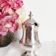 Mustard pot, jam pot, jam jar, sugar bowl, in silver metal