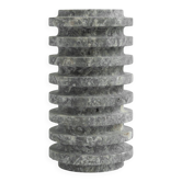 Layered vase in Silver travertine
