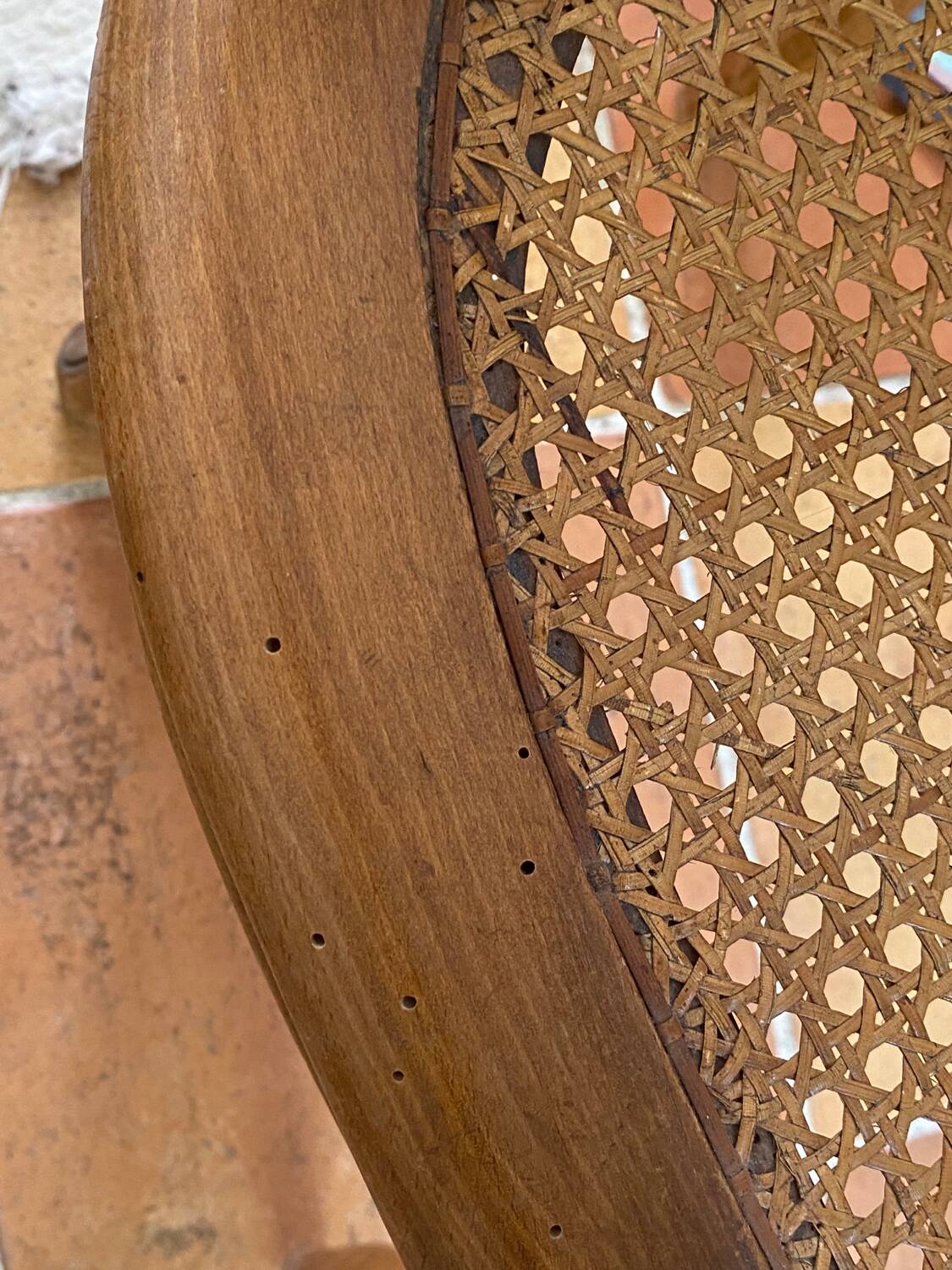 Louis XV style caned armchair