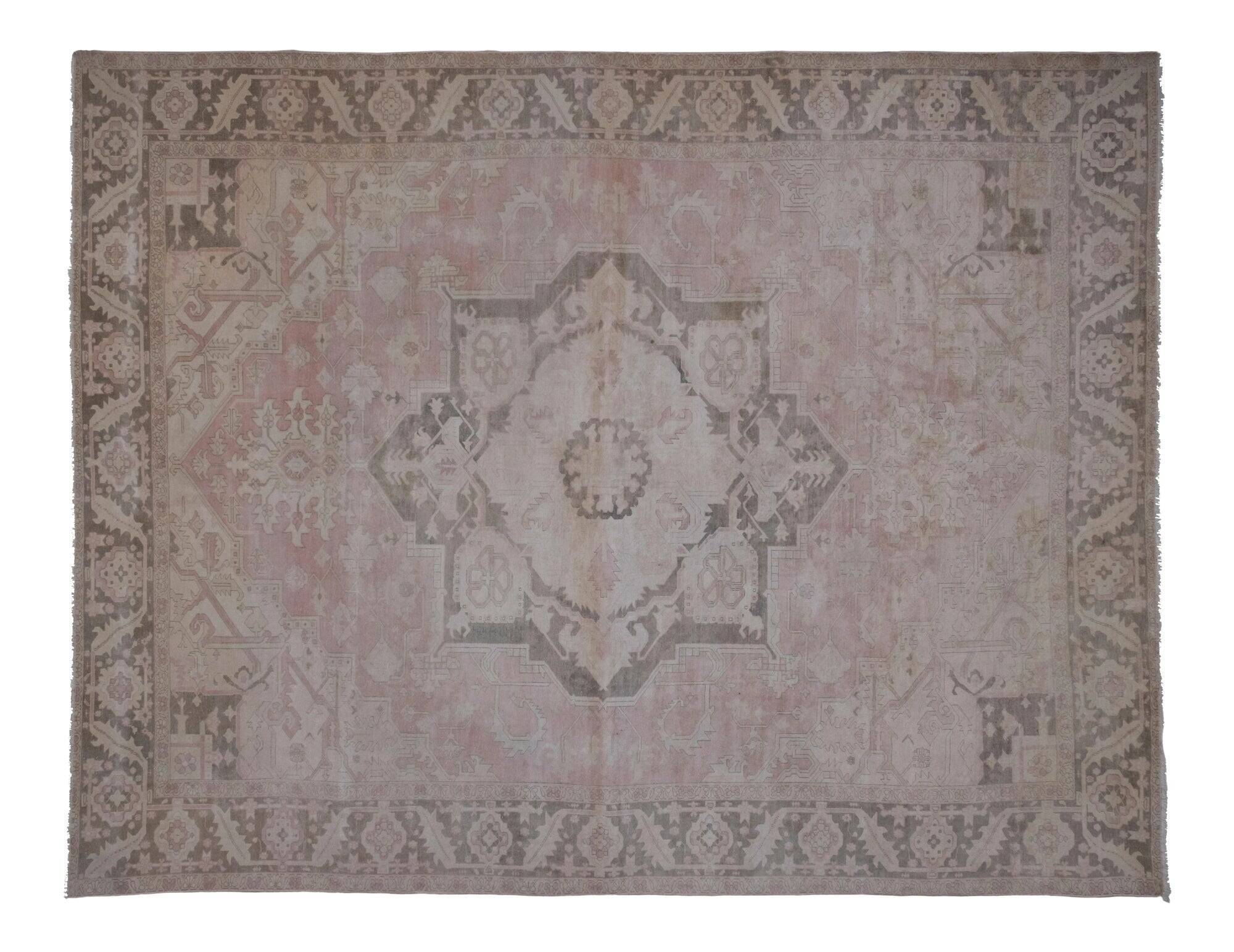 Vintage Turkish handmade rug 253x326 cm