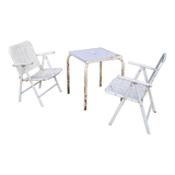 Metal garden furniture set 2 chairs, 1 table