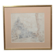 Pencil drawing "Landscape of Ruins" 1918 signed and dated