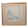 Pencil drawing "Landscape of Ruins" 1918 signed and dated