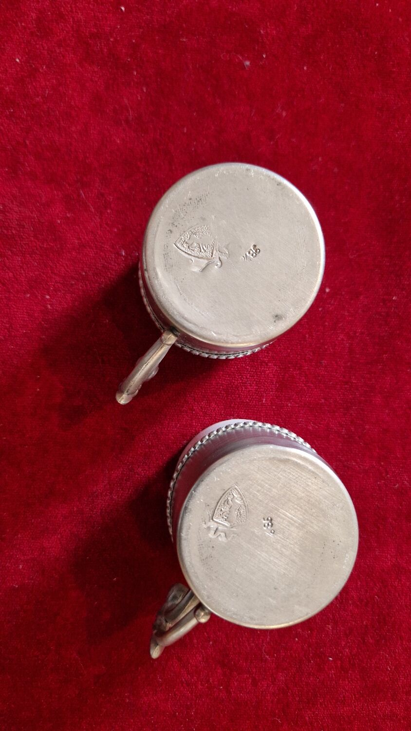 Earthenware and pewter coffee service