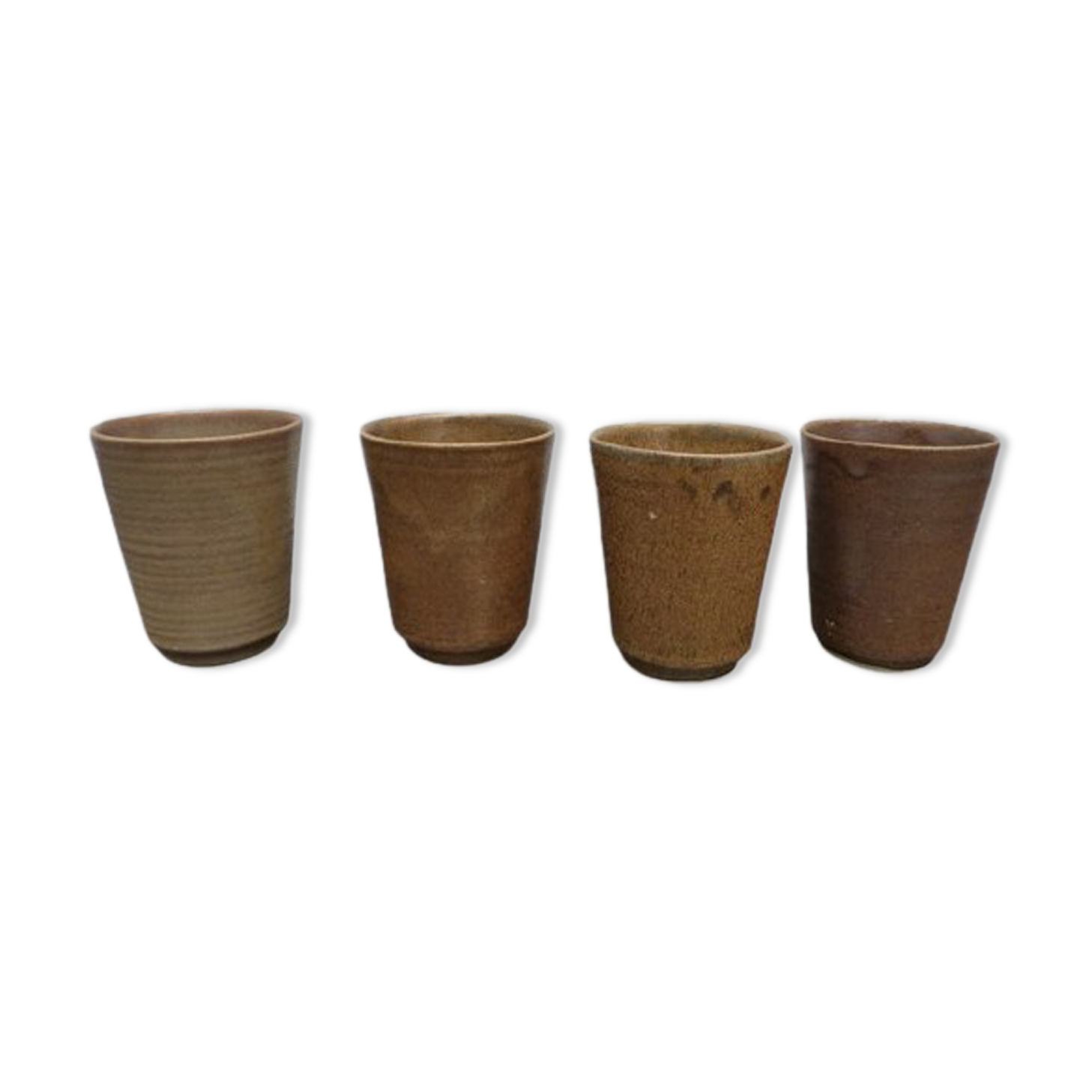 4 verres en grès