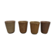 4 verres en grès
