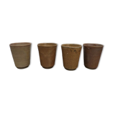 4 verres en grès