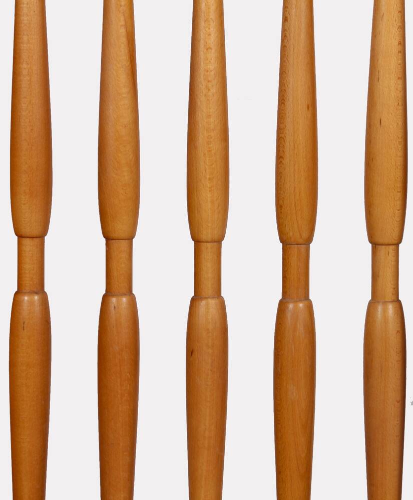 Claustra vintage en bois, fabrication tchèque, 1960