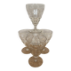 Set of 4 wine glasses on short stem