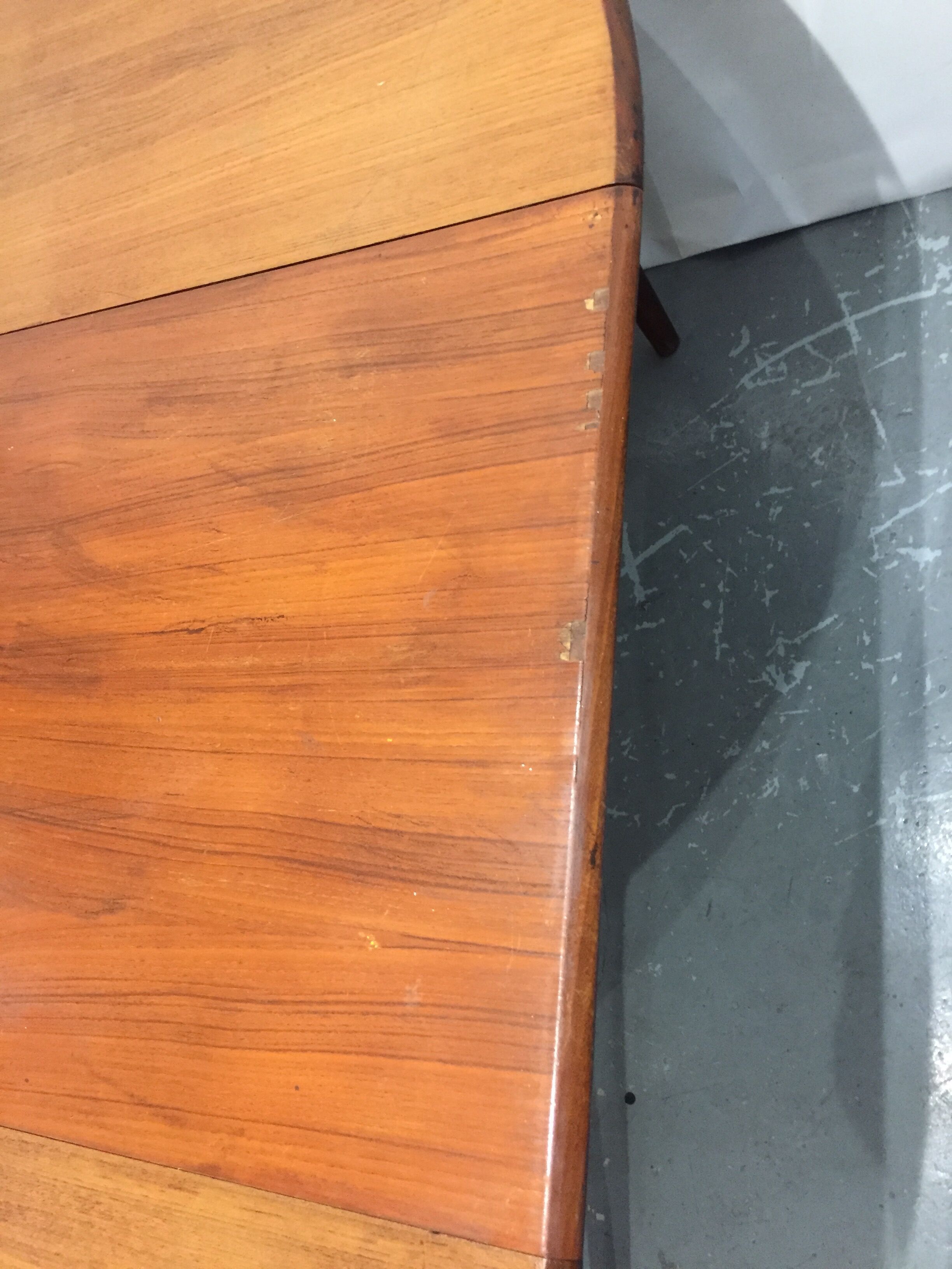 Scandinavian teak dining table with extension cords