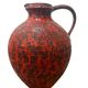 Vase, pichet vintage en céramique orange