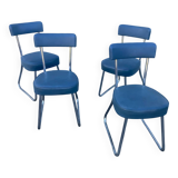 4 chaises Ronéo anciennes fabriquées par Nori