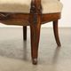 Antique Louis-Philippe armchair in carved walnut, Italy, 19th century
