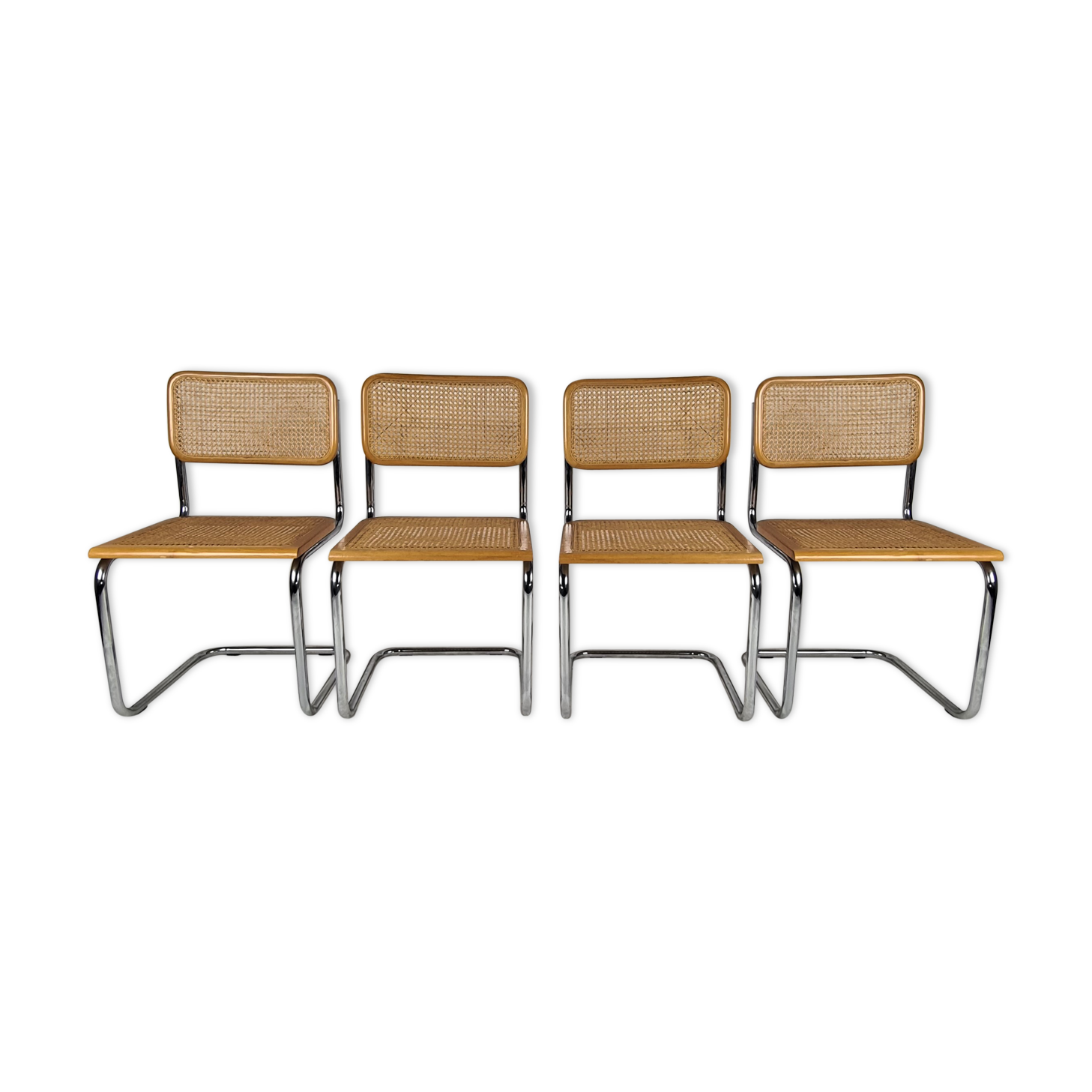 4 dining chairs by Marcel Breuer, italy, 1970