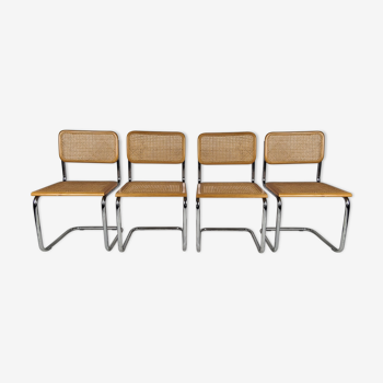 4 dining chairs by Marcel Breuer, italy, 1970