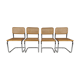 4 dining chairs by Marcel Breuer, italy, 1970