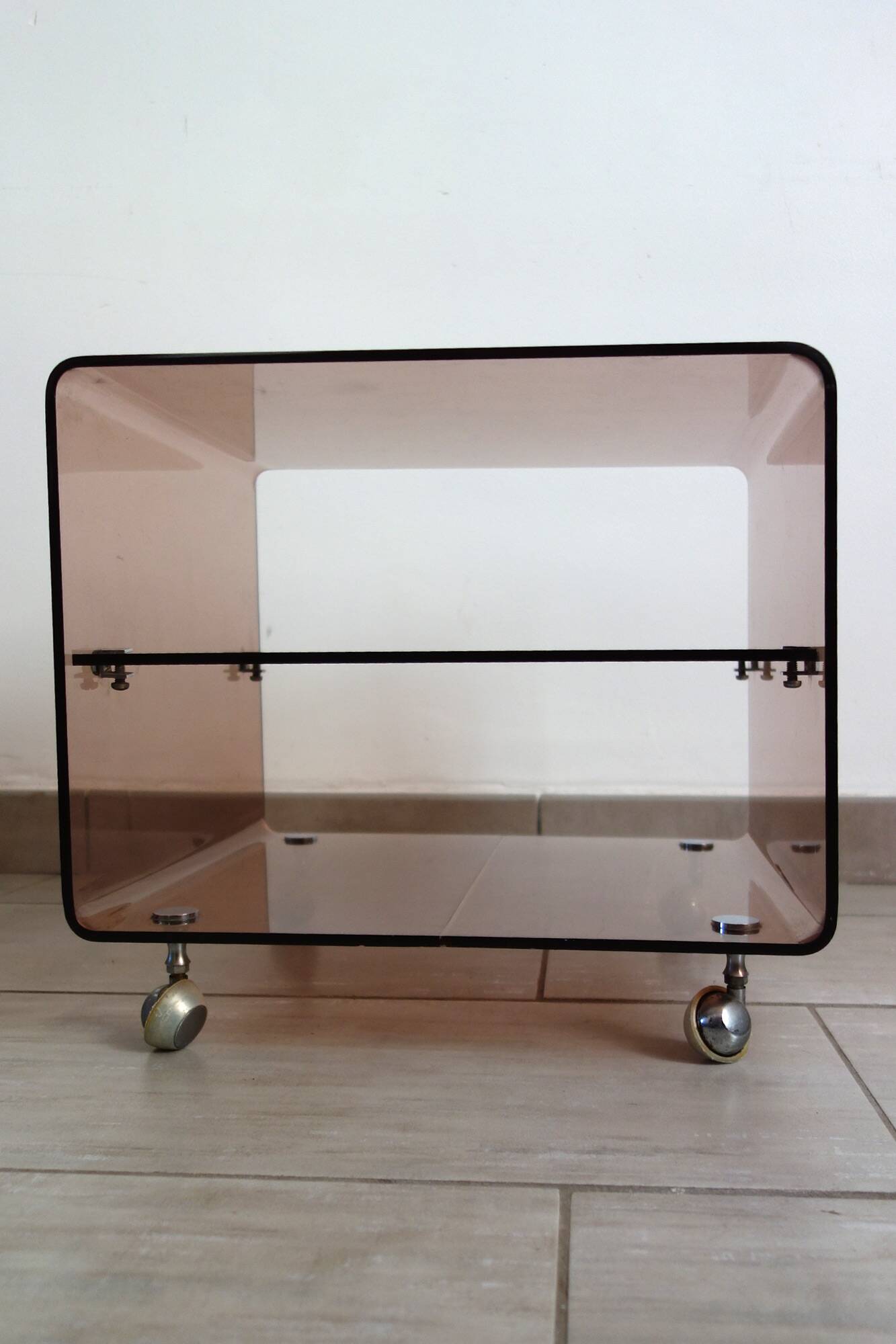 Plexiglas coffee table Michel Dumas 70s