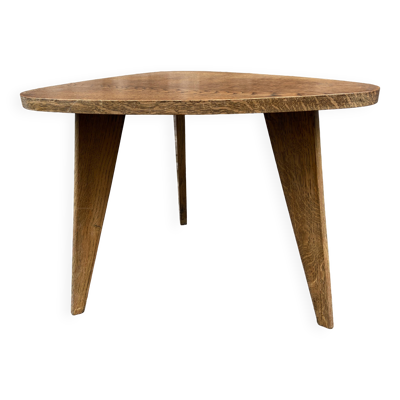 Table basse guéridon vintage design art déco 50 piétement tripode scandinave