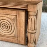 2-part Breton sideboard renovated in solid raw oak 200cm