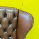Fauteuil Chesterfield traditionnel anglais en cuir