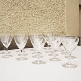 8 Anciens Verres à Pied Art Déco