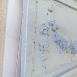 Louis xvi style trumeau painted mirror  163x84cm