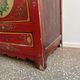 Chinoiserie, Asian wooden cabinet, painted with decor of flowers and birds