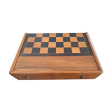 Jeu de jacquet, backgammon, dames en coffret ancien