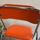 Chaises pliantes vintage chrome / skaï orange Soudexvinyl
