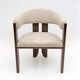 Eight Mid-century Modern Italian Bouclè and Walnut Dining Chairs, 1970s