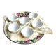 Egg dish or egg dish in slip trompe l'oeil signed GD Paris Deposited