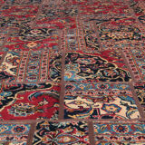 Handmade traditional vintage persian patchwork area rug 110x248cm