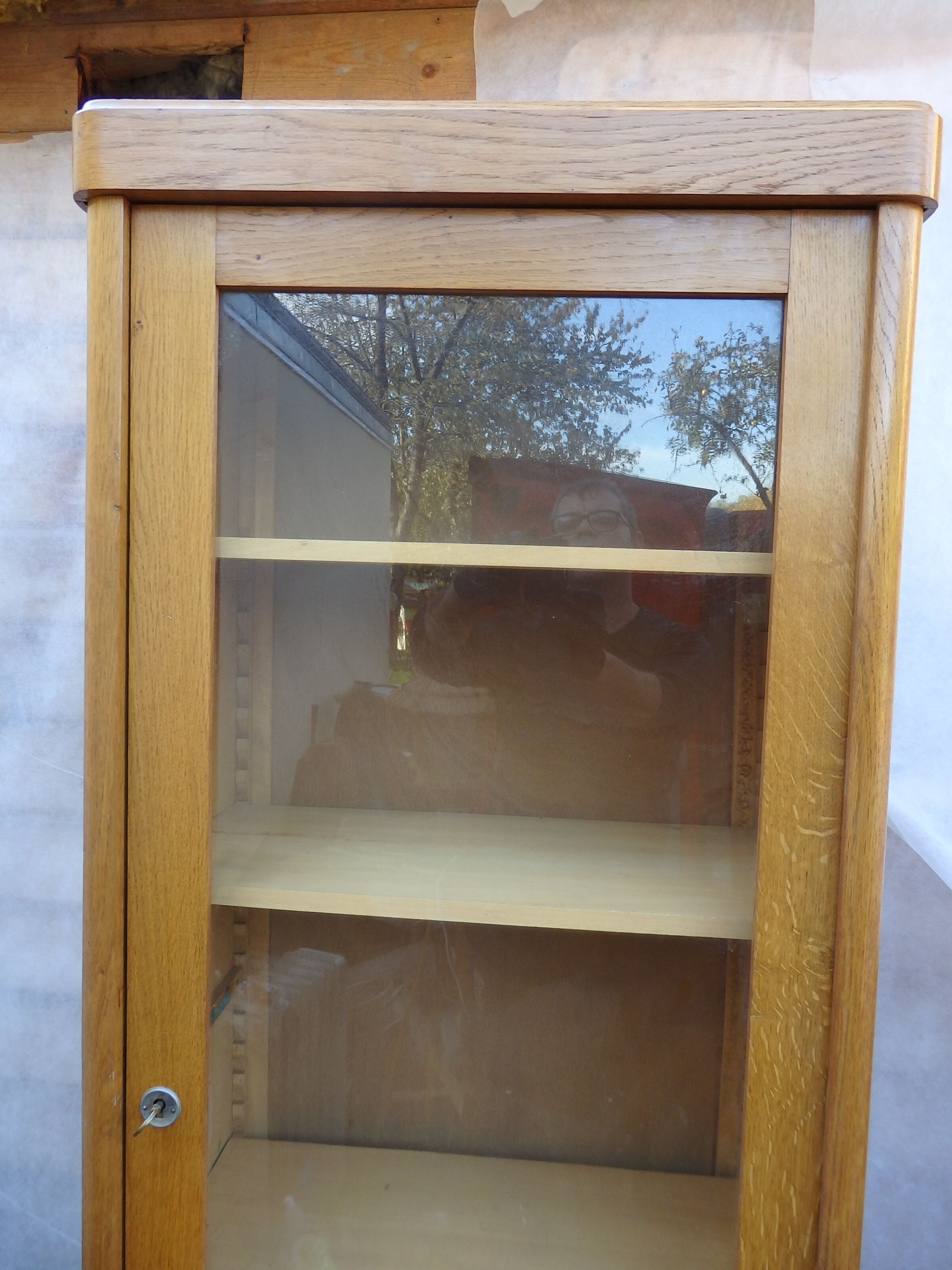Meuble vitrine bibliothèque d école vintage