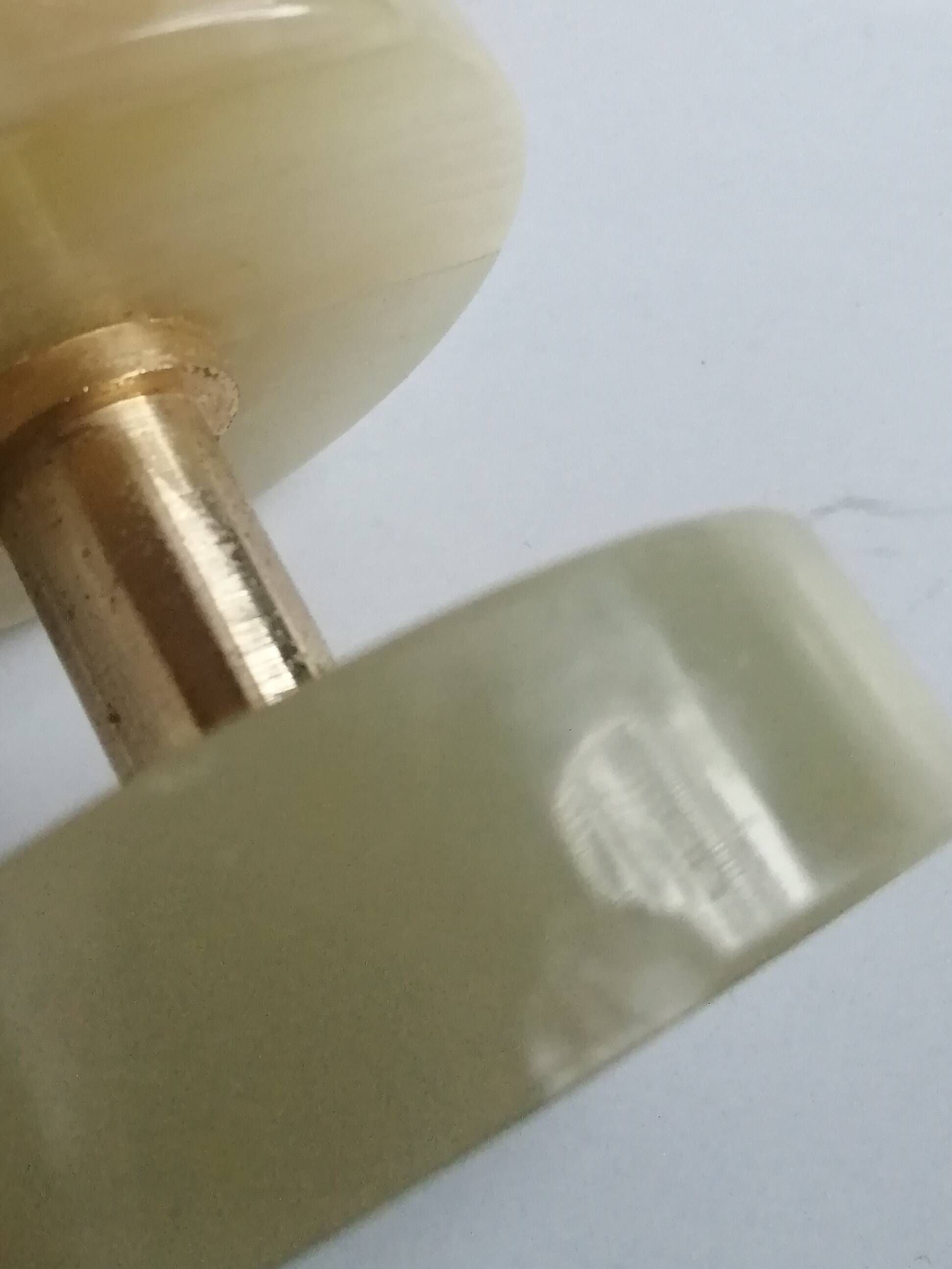 Briquet de table piezo onyx et métal doré, kogen 1970-1980