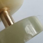Briquet de table piezo onyx et métal doré, kogen 1970-1980
