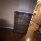 vintage mahogany bar cabinet with front-opening drawers in English style